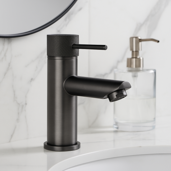 Lattice Edition Solid Brass Gunmetal Grey Basin Mixer Tap Bathroom Vanity Tap Lattice Edition Solid Brass Gunmetal Grey Basin Mixer Tap Bathroom Vanity Tap